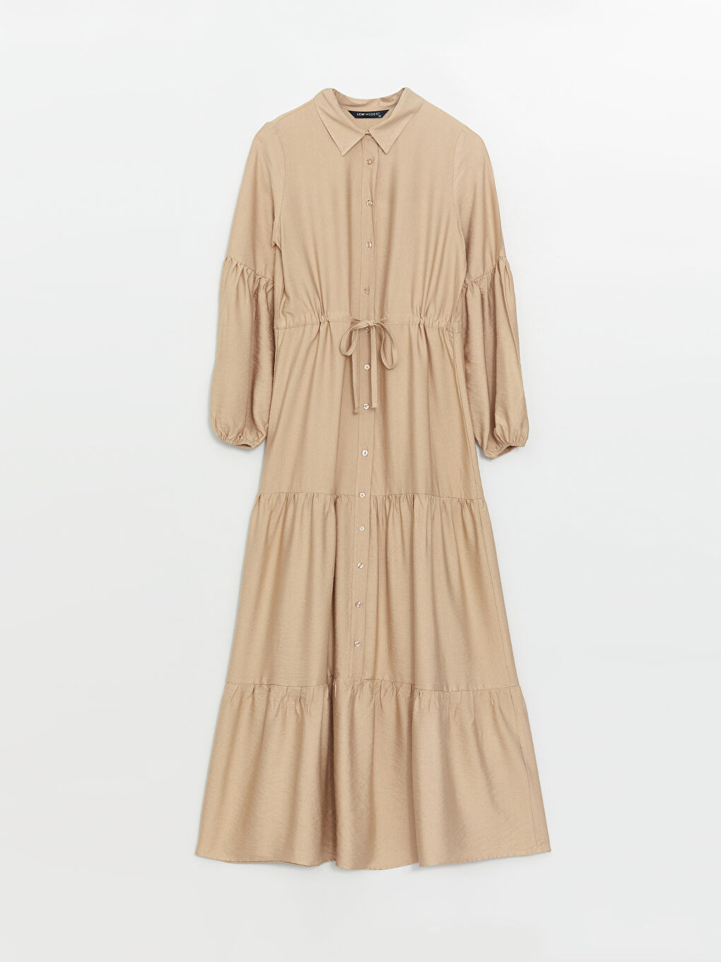 Plain Long Sleeve Women's Shirt Dress -S4AG87Z8-VVB