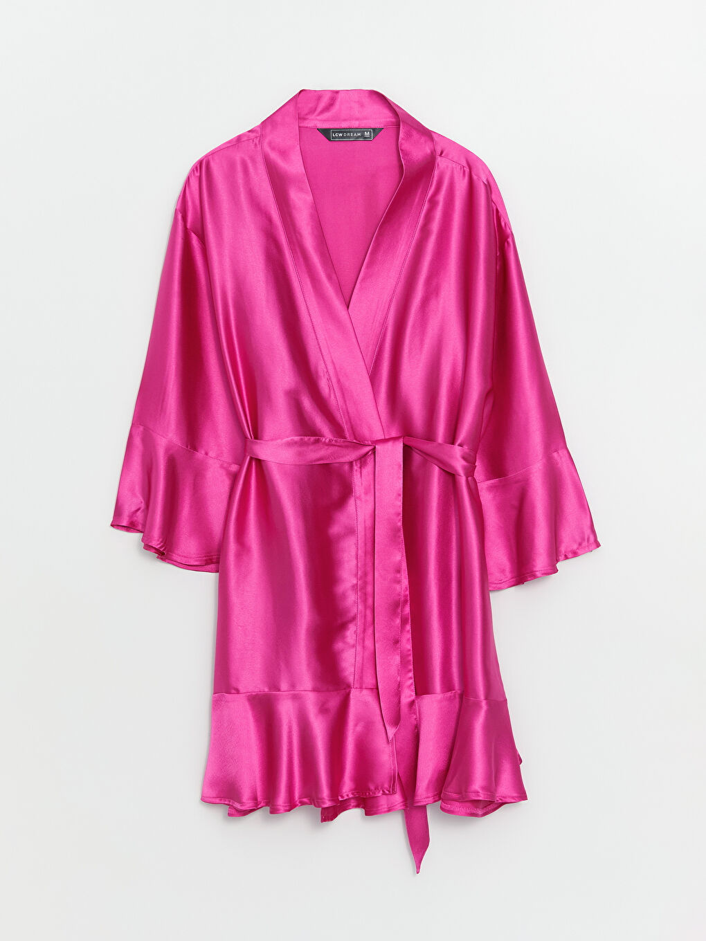 Shawl Collar Plain Satin Women's Robe -S4AG89Z8-GWX