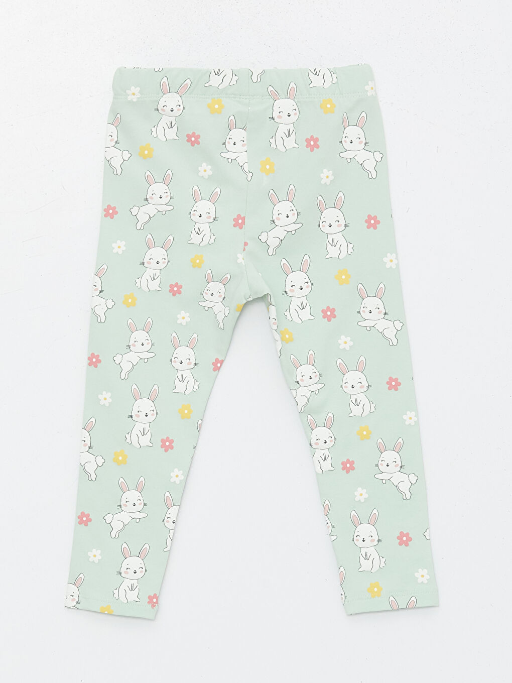Elasticated Waist Printed Baby Girls' Leggings -S4AH06Z1-LRL