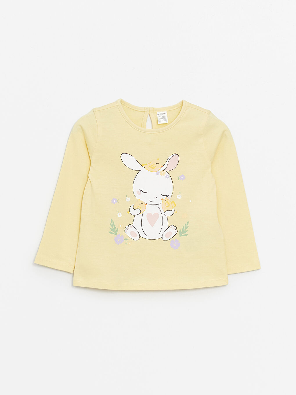 Crew Neck Printed Baby Girls' T-Shirt -S4AH07Z1-FQJ