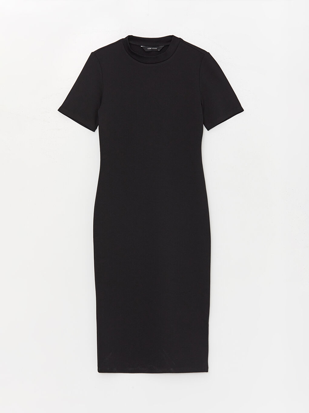 Crew Neck Plain Short Sleeve Women's Bodycon Dress -S4AH22Z8-CVL