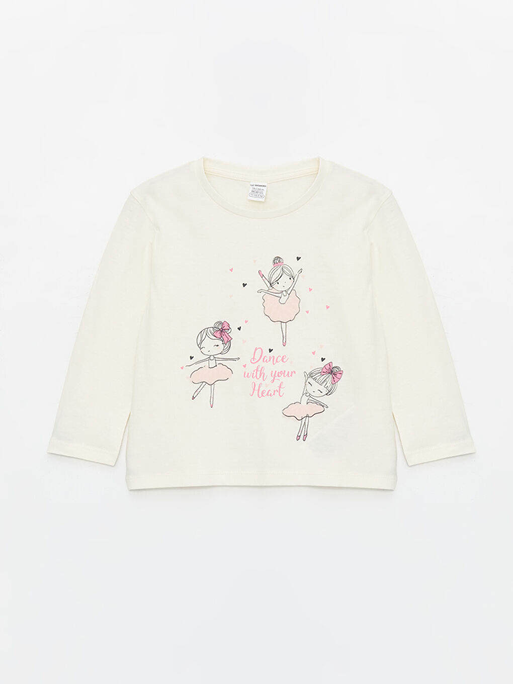 Crew Neck Long Sleeve Printed Baby Girls' T-Shirt -S4AH49Z1-FDW