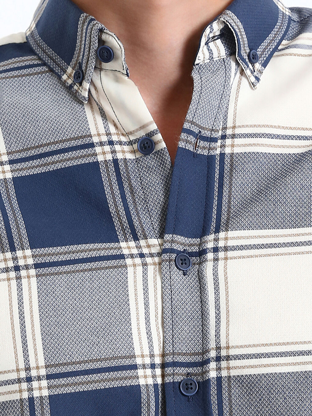 Ерлерге арналған ұзын жеңді торлы стандартты пішімді жейде-2