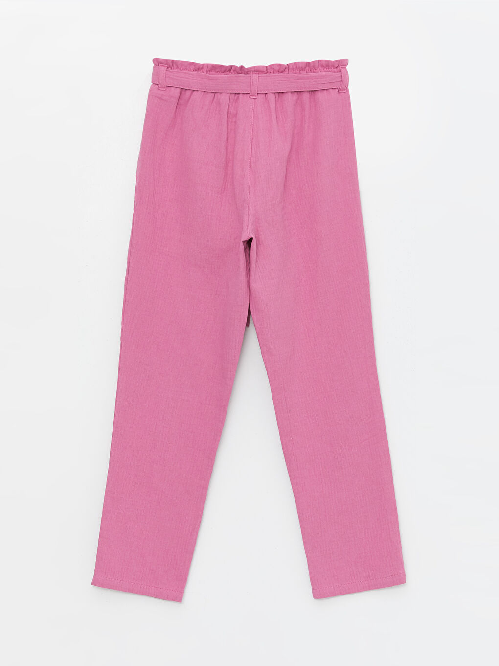 Pembe Beli Lastikli Kız Çocuk Pantolon-1