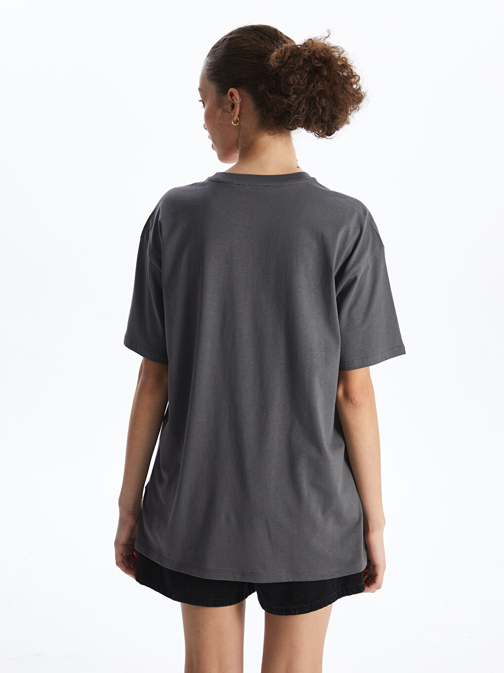 Crew Neck Minnie Mouse Printed Short Sleeve Women's T-Shirt-4