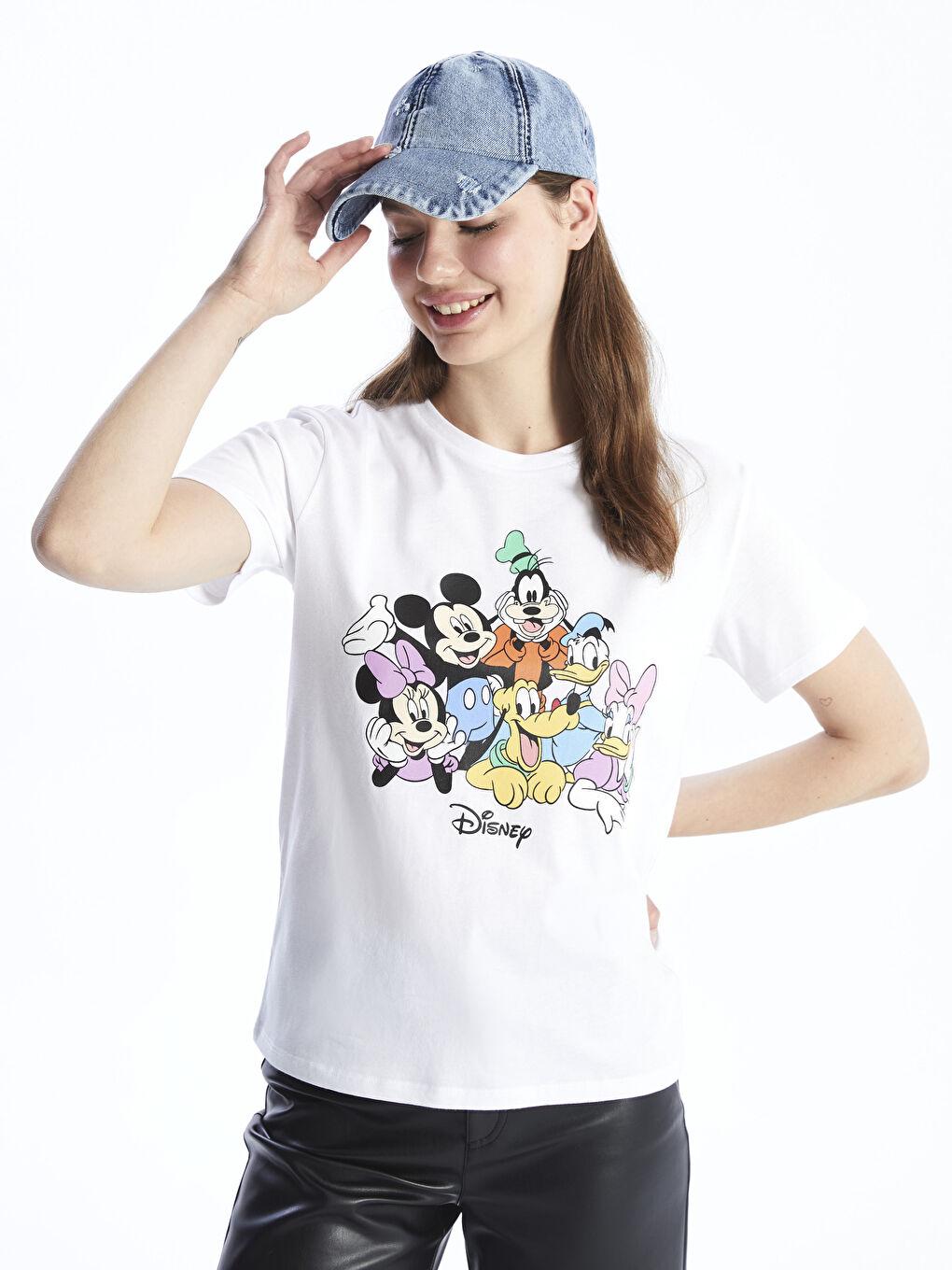 Ženska majica okruglog izreza sa štampom Mickey i prijatelji -S4AI55Z8-Q6K