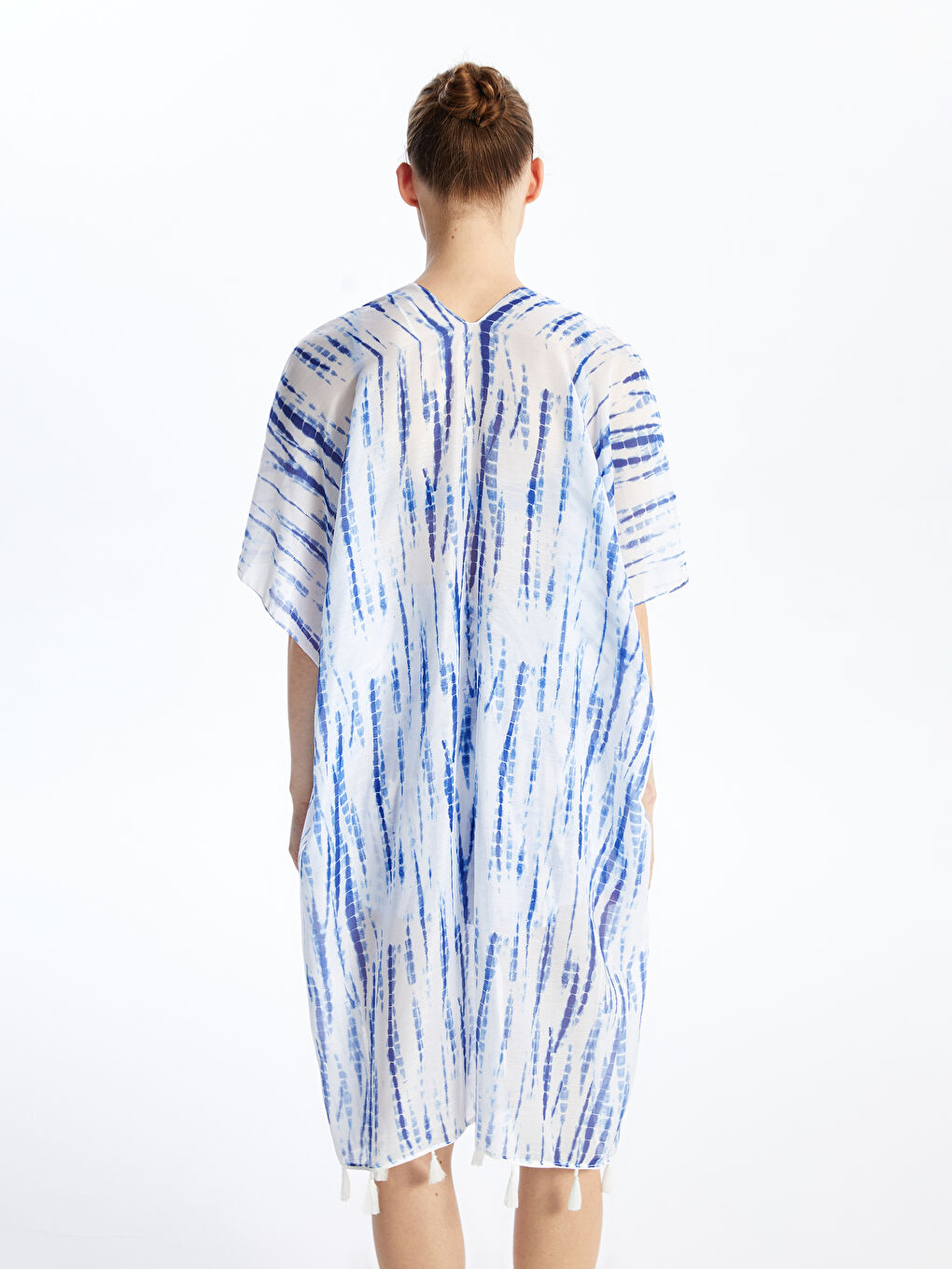 Shawl Collar Patterned Women's Kimono -S4AJ17Z8-LQQ