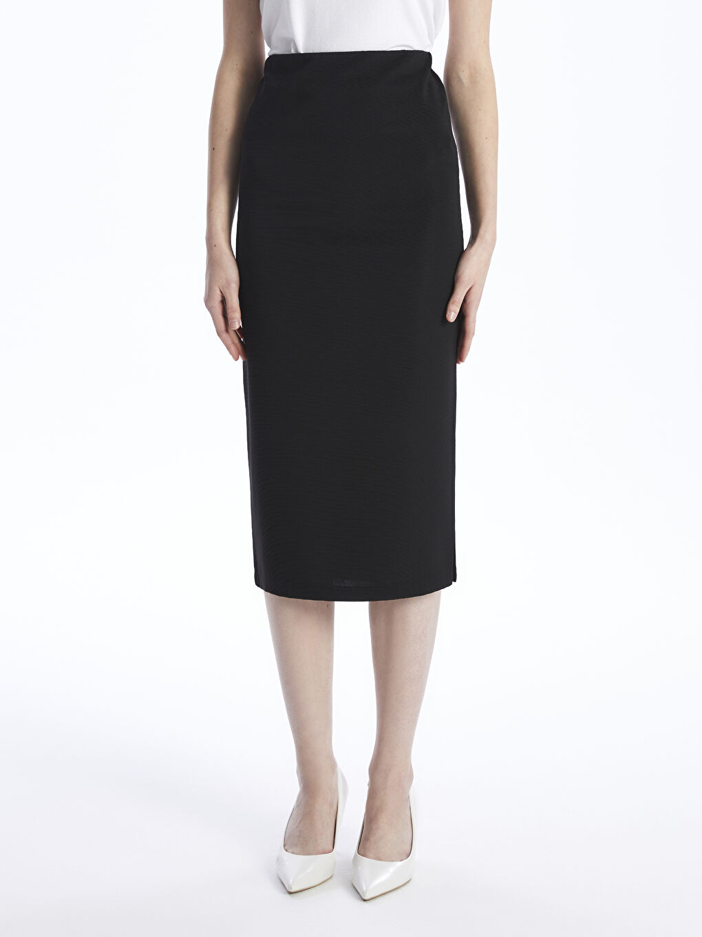 Women's Slim Fit Plain Skirt -S4AJ24Z8-CVL