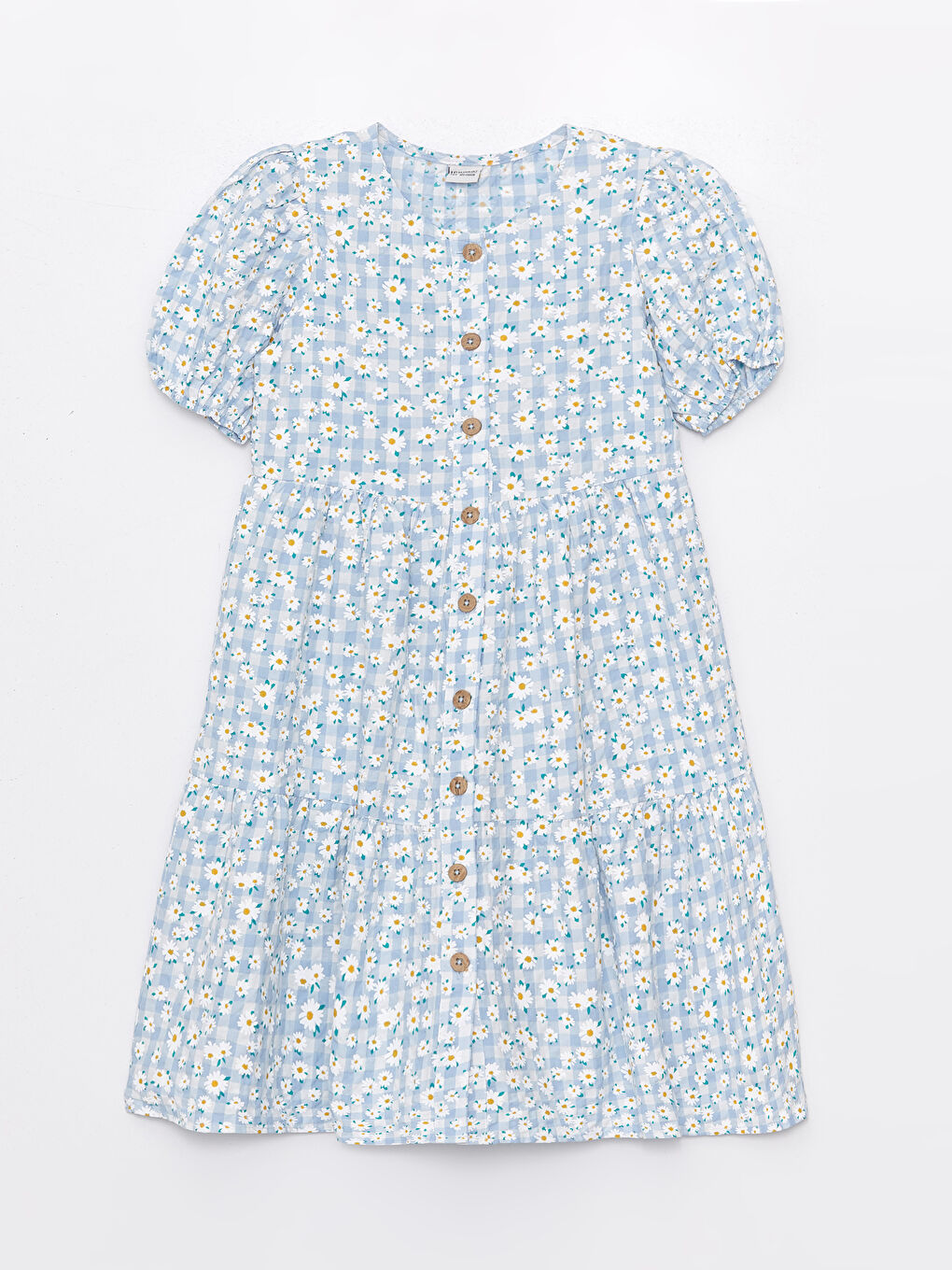 Crew Neck Floral Girl's Dress -S4AJ28Z4-LQK