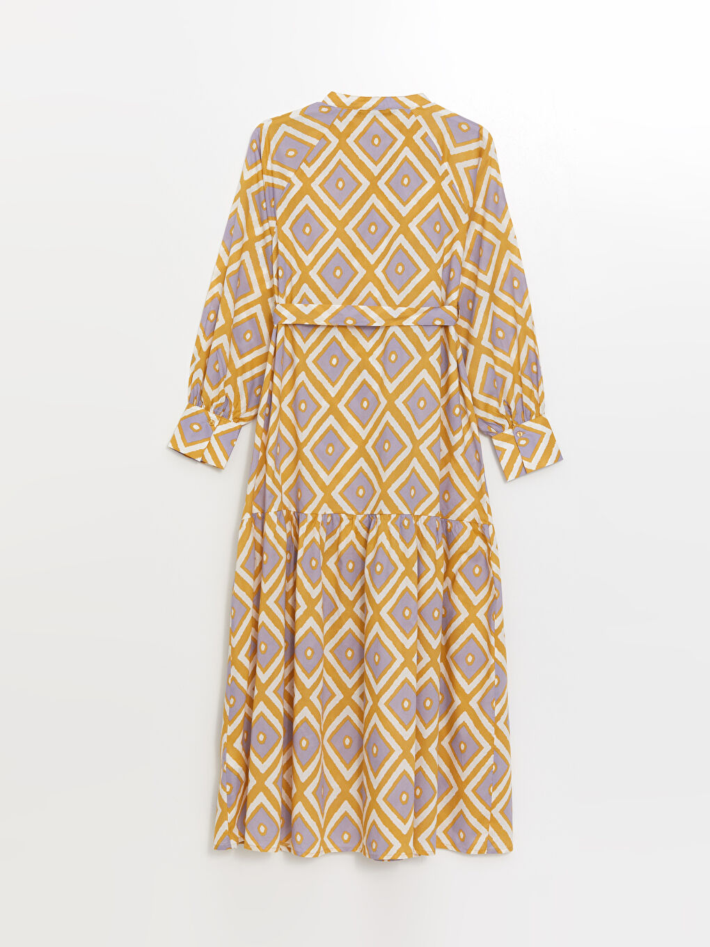 LCW Modest Patterned Long Sleeve Women's Shirt Dress -S4AJ43Z8-LU9