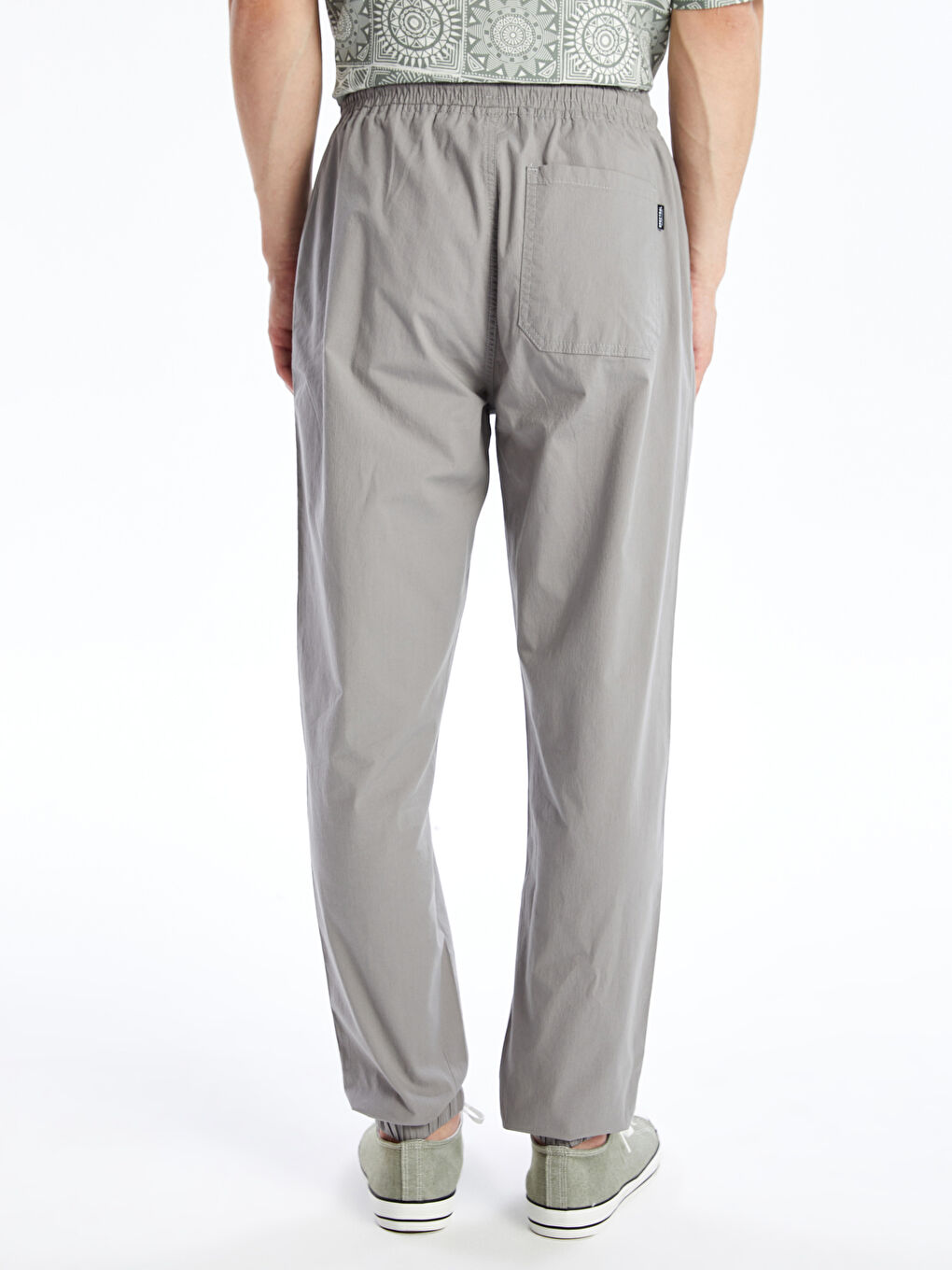 Regular Fit Poplin Men's Jogger Trousers-4