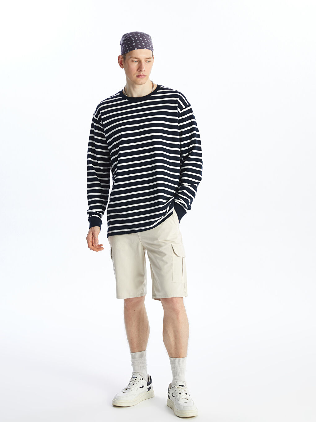 Standard Fit Twill Men's Bermuda Shorts -S4AJ60Z8-FWZ