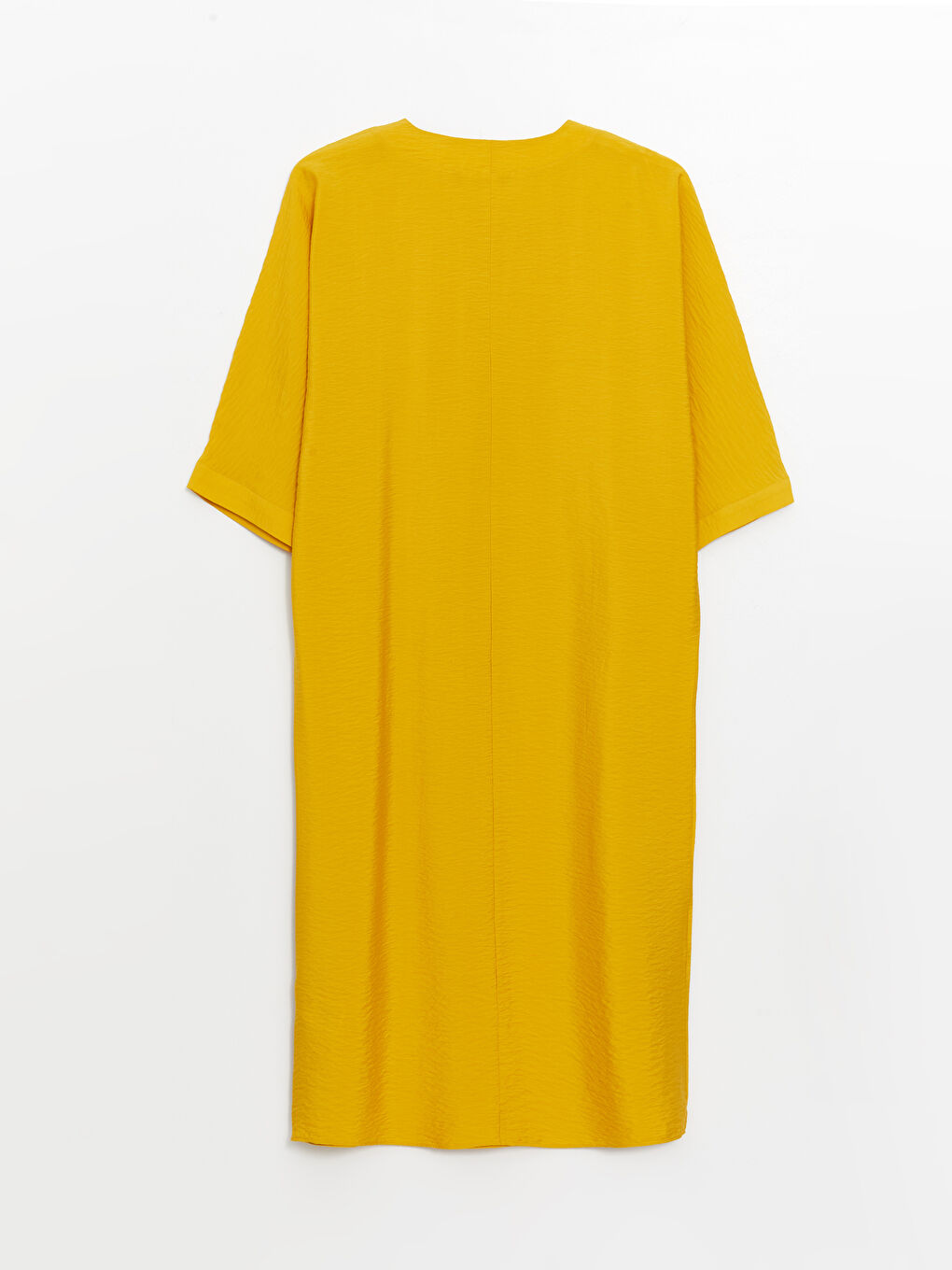 Women's V Neck Plain Dress-5