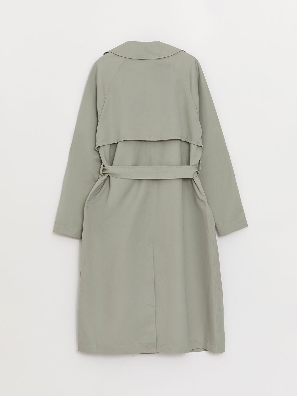 Women's Jacket Collar Plain Trench Coat -S4AJ95Z8-GBN