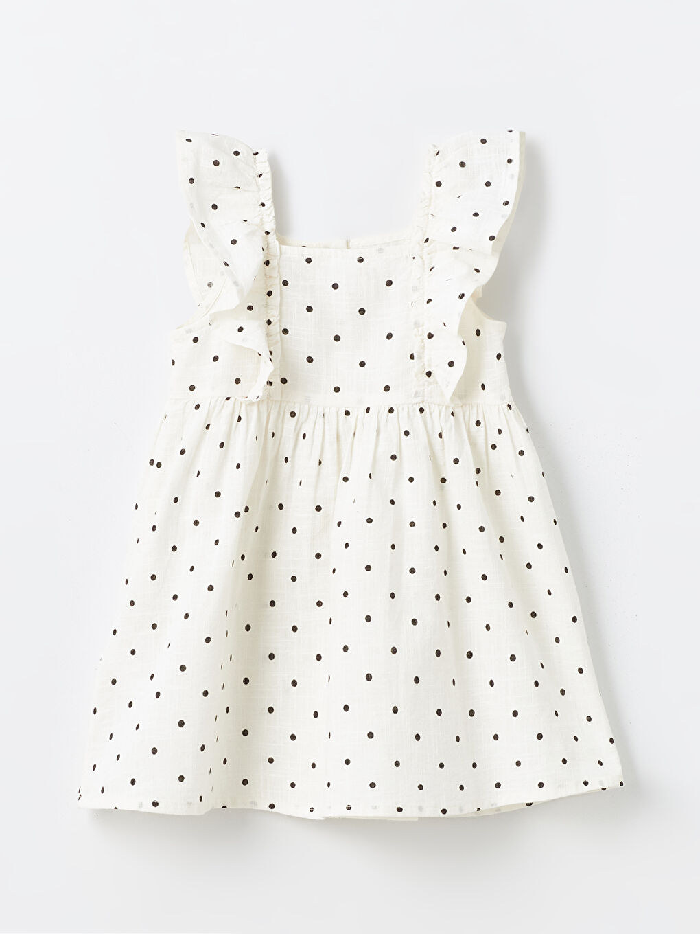 LCW Kids Square Collar Patterned Baby Girls' Dress -S4AJ97Z1-LRA