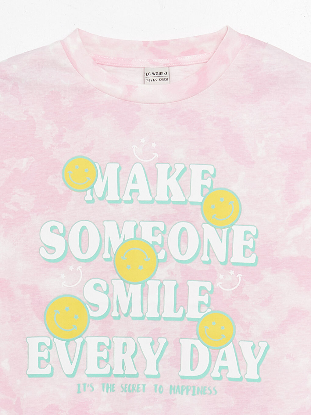 LCW Kids Crew Neck Printed Short Sleeve Girls' T-Shirt -S4AK14Z4-LT4