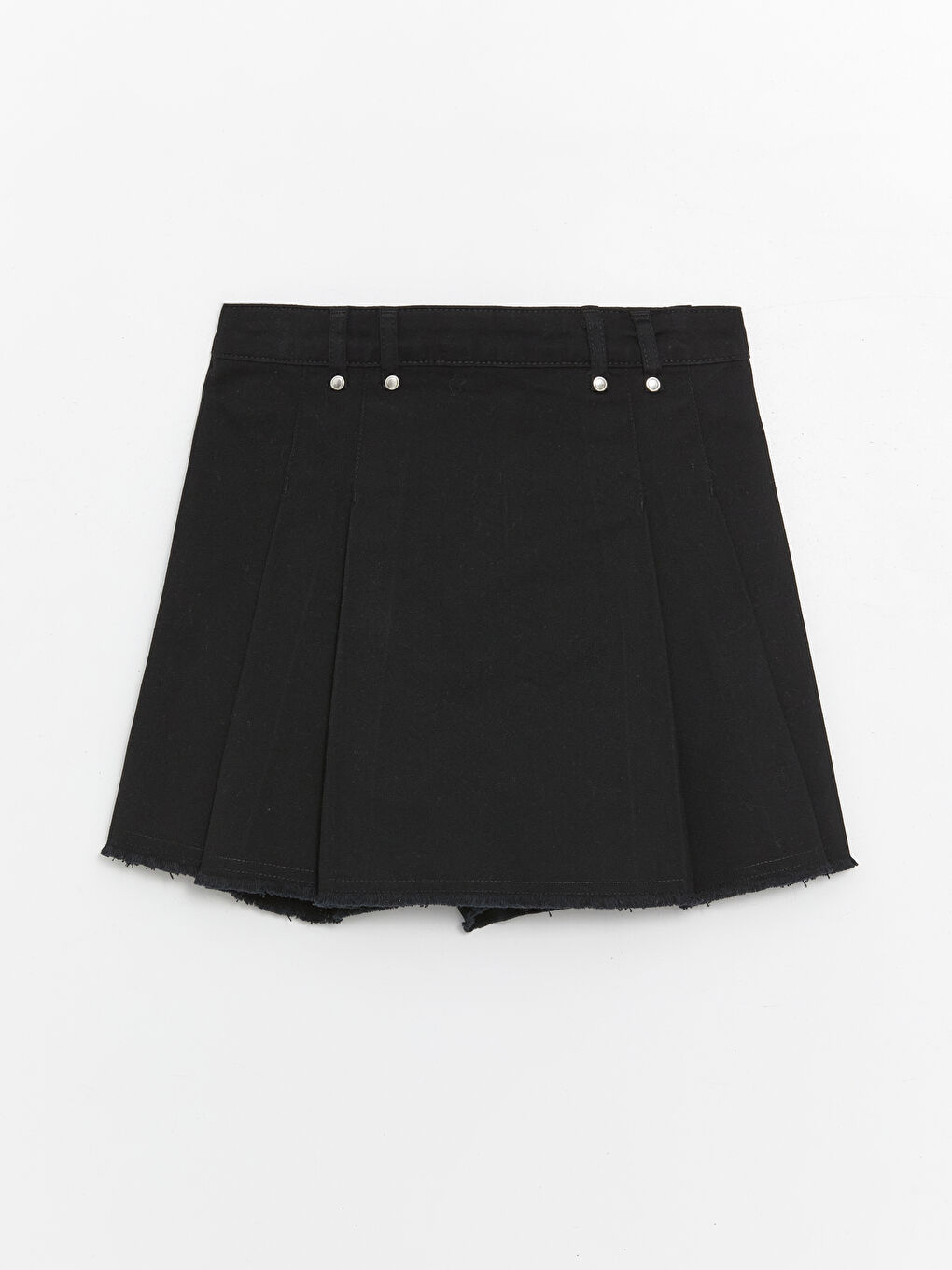 Siyah Beli Lastikli Kız Çocuk Şort Etek-2