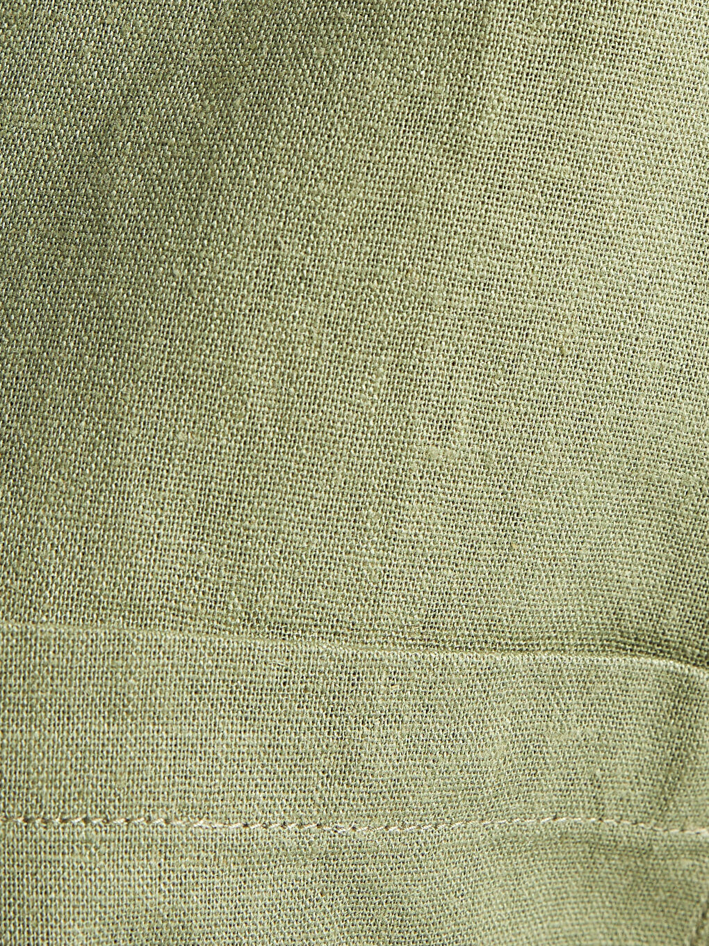 قميص سادة كم طويل واسع خليط كتان للسيدات-3