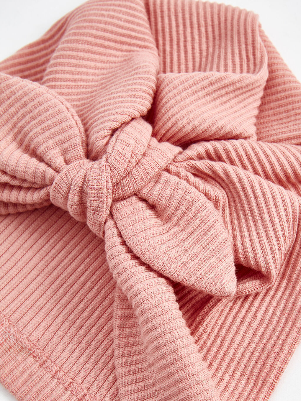 LCW baby Pembe Düğüm Detaylı Kız Bebek Bere - 1