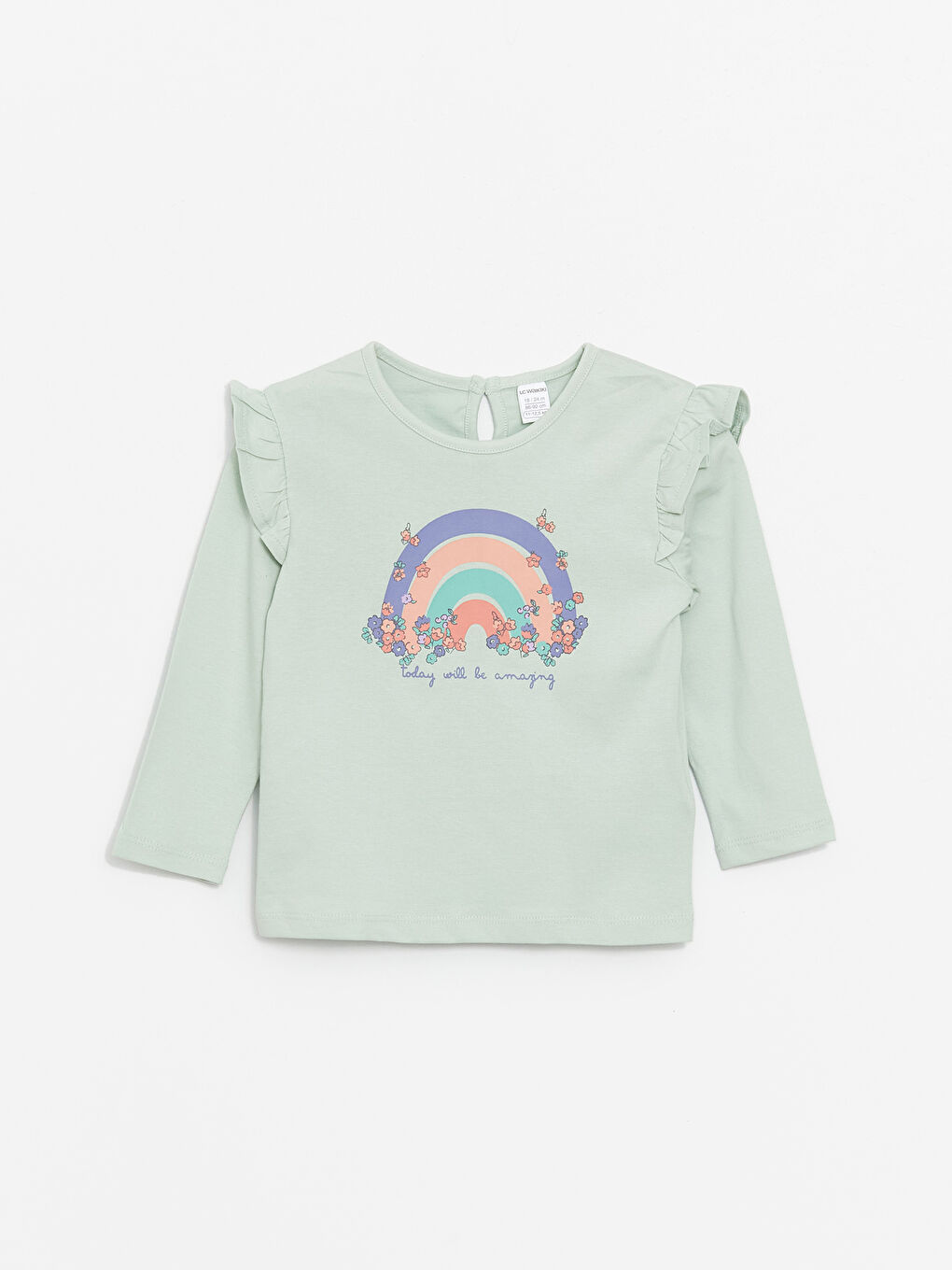 Crew Neck Long Sleeve Baby Girls' Blouse 2 Pack -S4AK94Z1-G5R