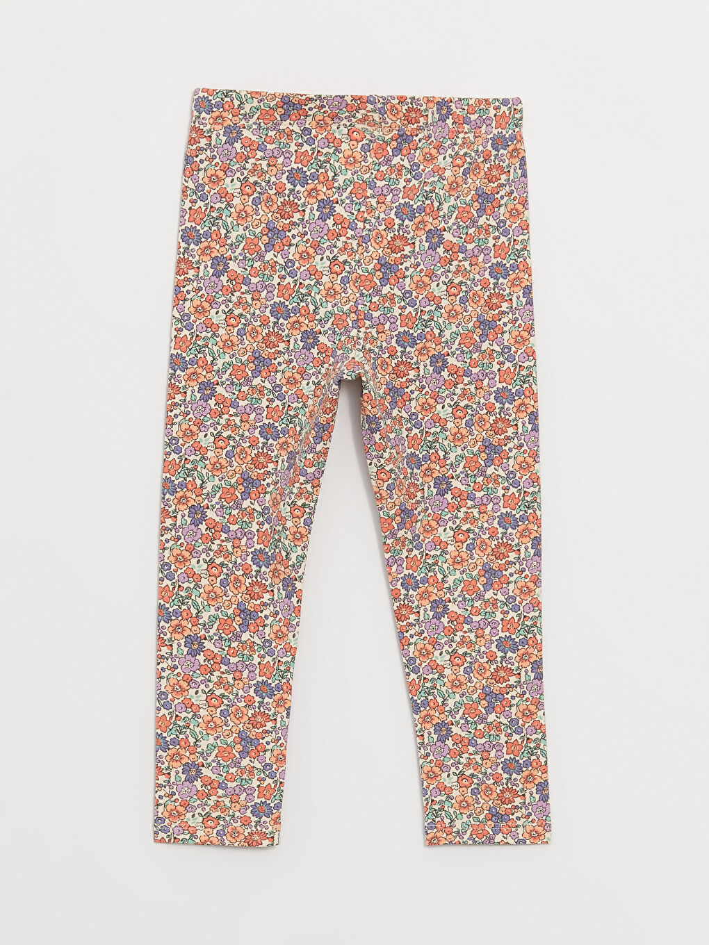 Elastic Waist Floral Patterned Baby Girl Tights, 2-Piece-3
