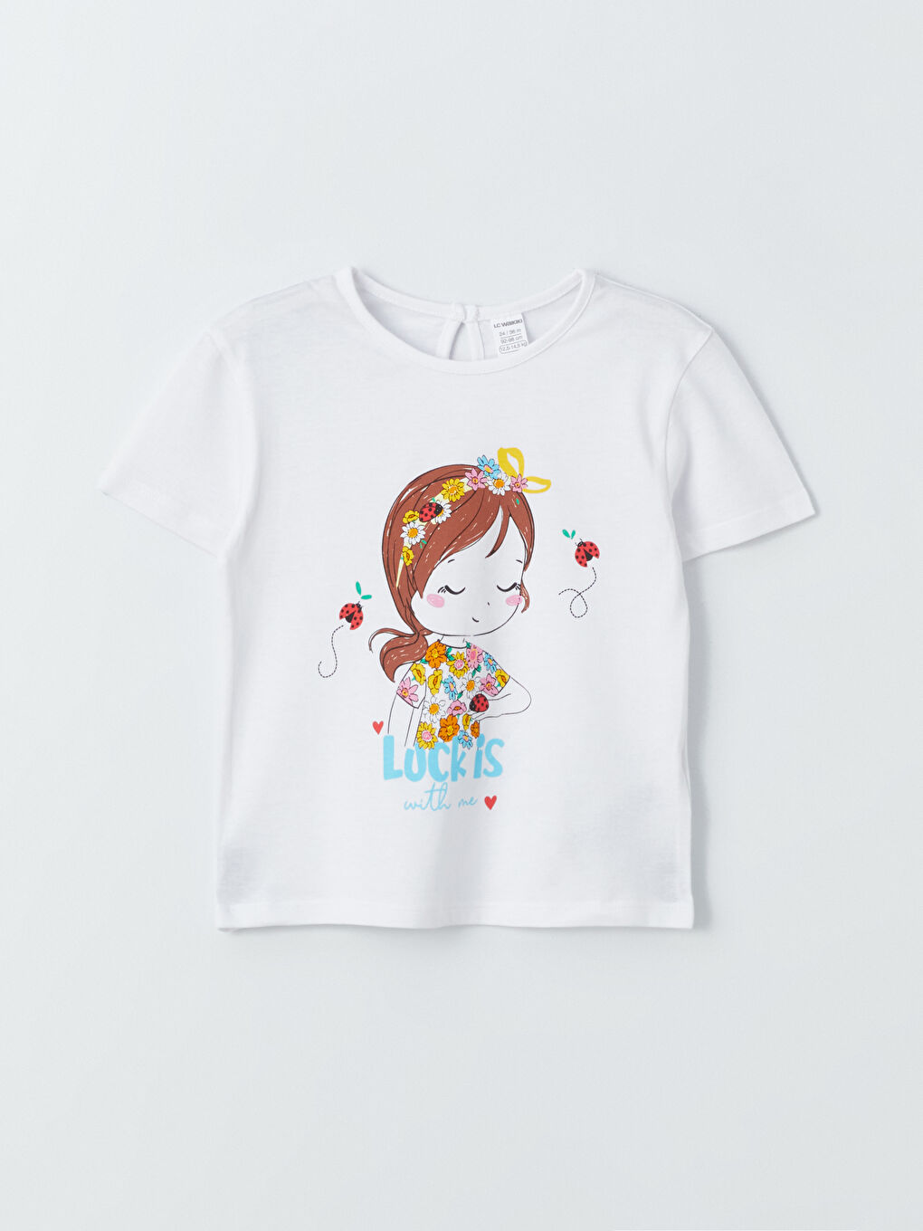 Printed Crew Neck Short Sleeve Baby Girls' T-Shirt 2 Pack -S4AK98Z1-Q6K