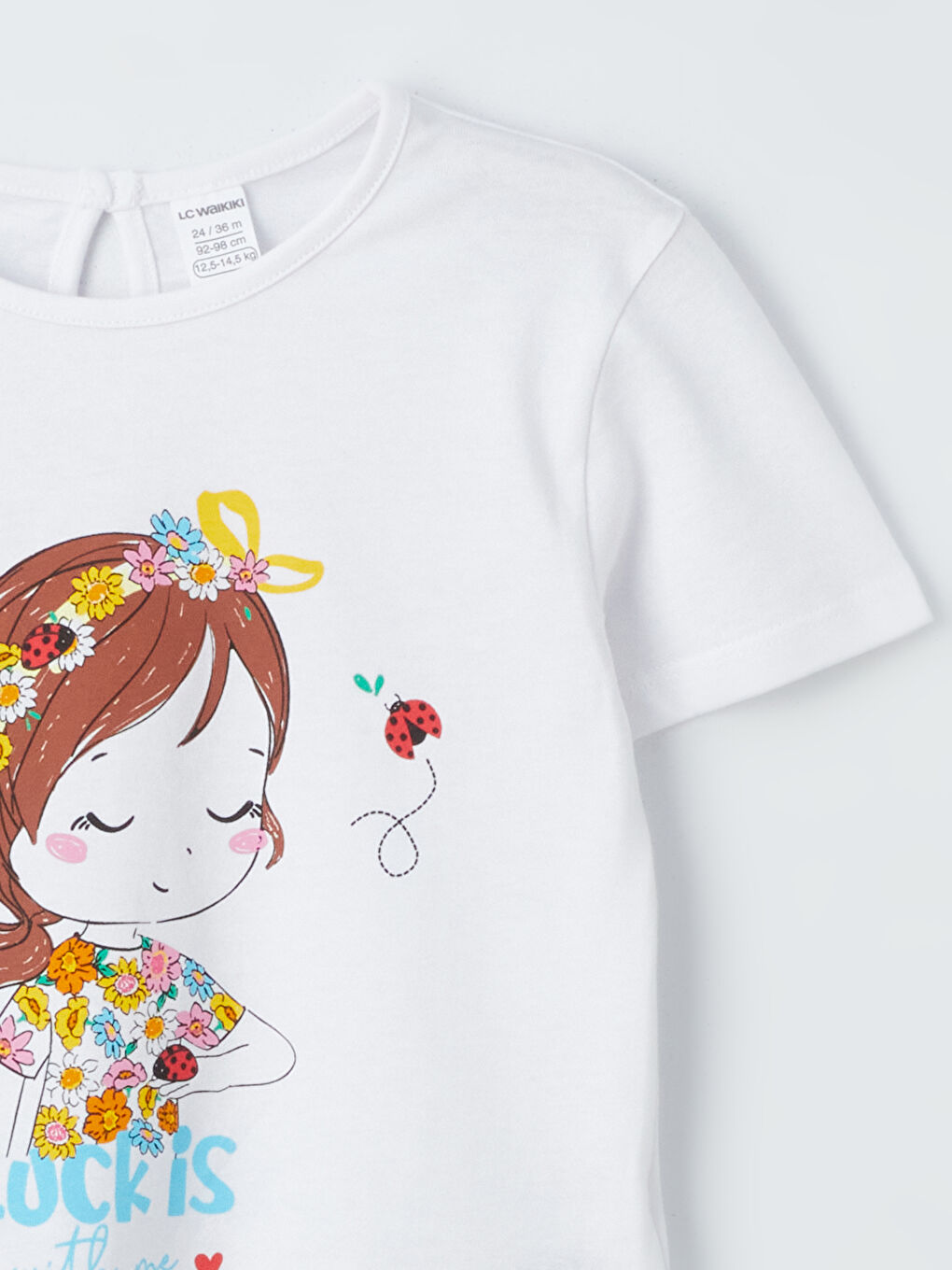 Printed Crew Neck Short Sleeve Baby Girls' T-Shirt 2 Pack -S4AK98Z1-Q6K