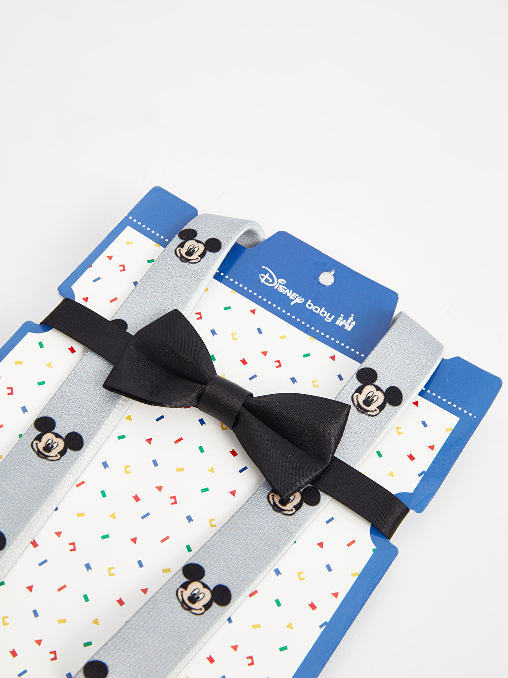 Mickey Mouse Printed Baby Boys' Suspenders and Bow Tie 2 Pack Set-2
