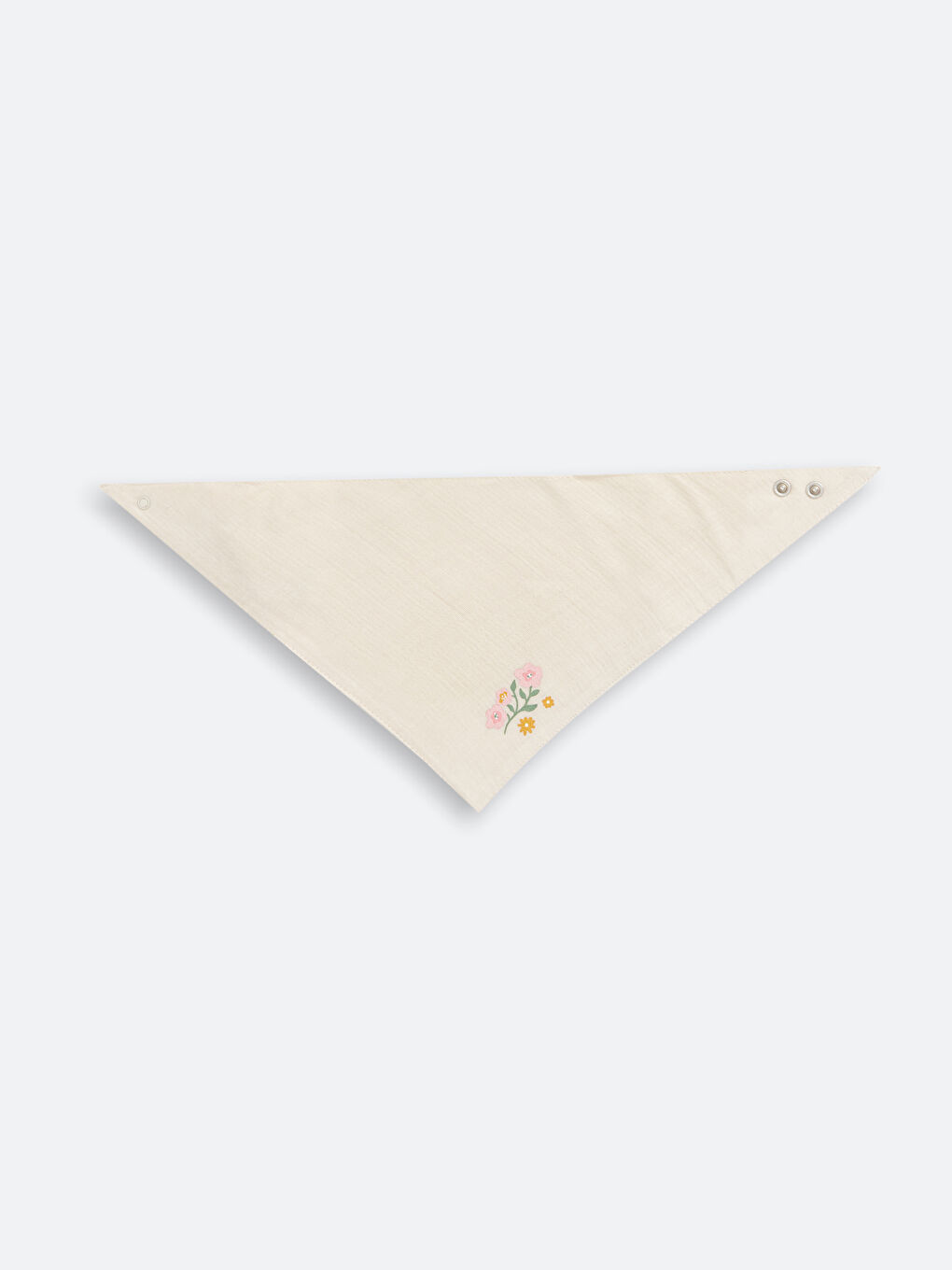 Çiçek Baskılı Kız Bebek Mama Önlüğü