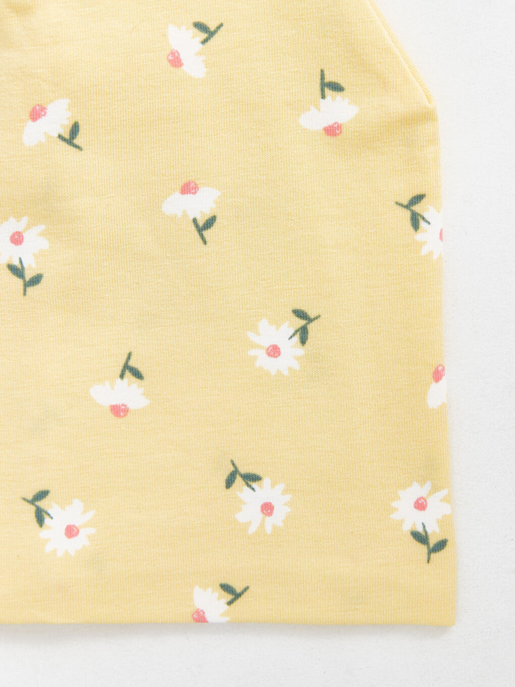 Sarı Baskılı Kız Bebek Bere-2