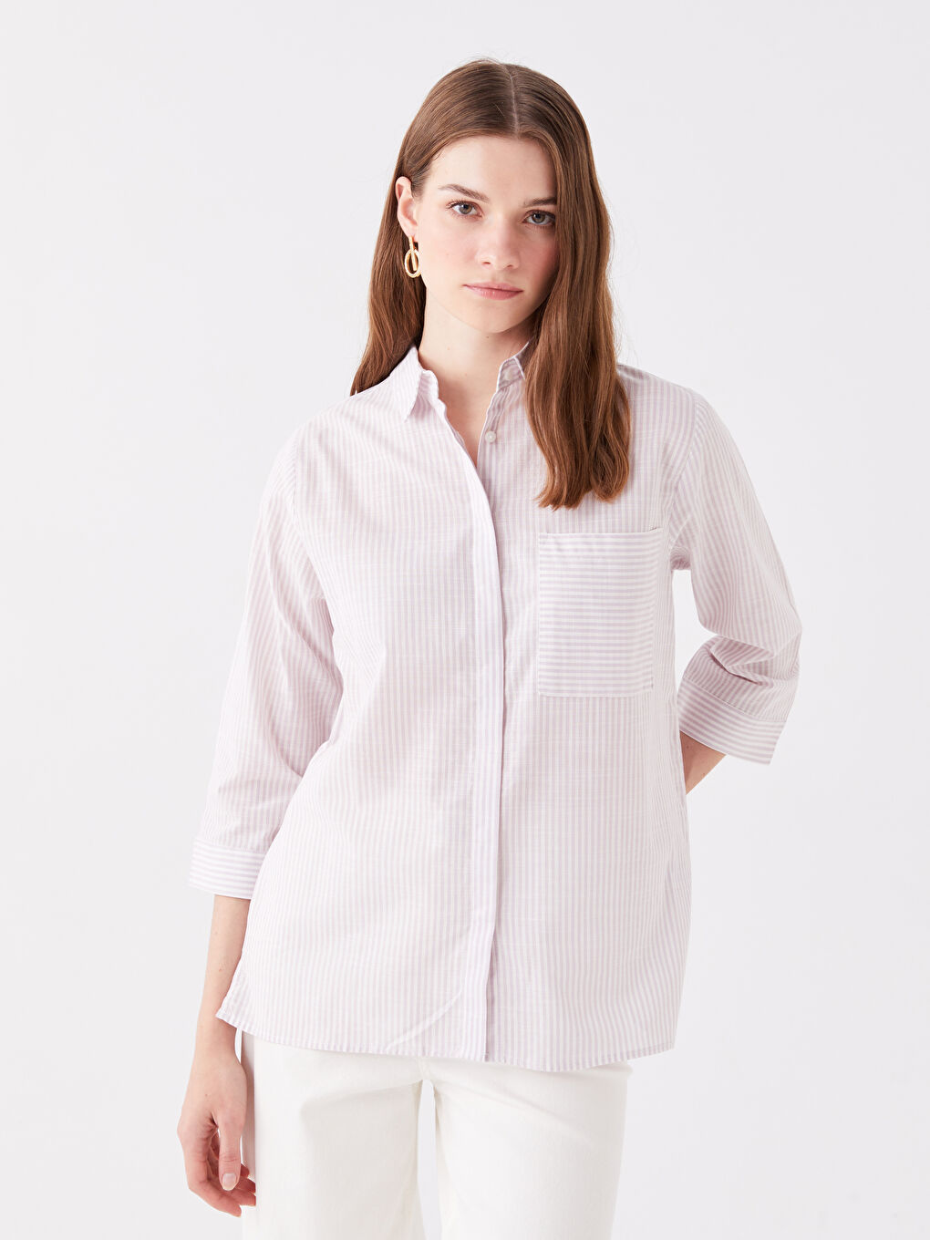 Women's Striped Shirt -S4AN25Z8-LGL