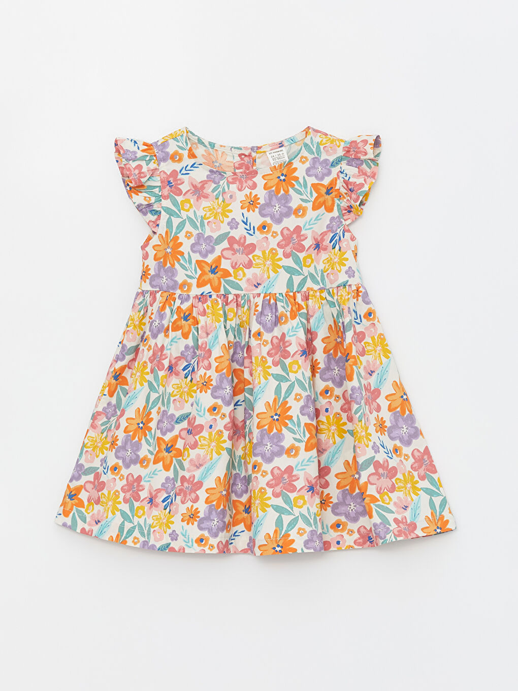 Crew Neck Floral Baby Girls' Dress
