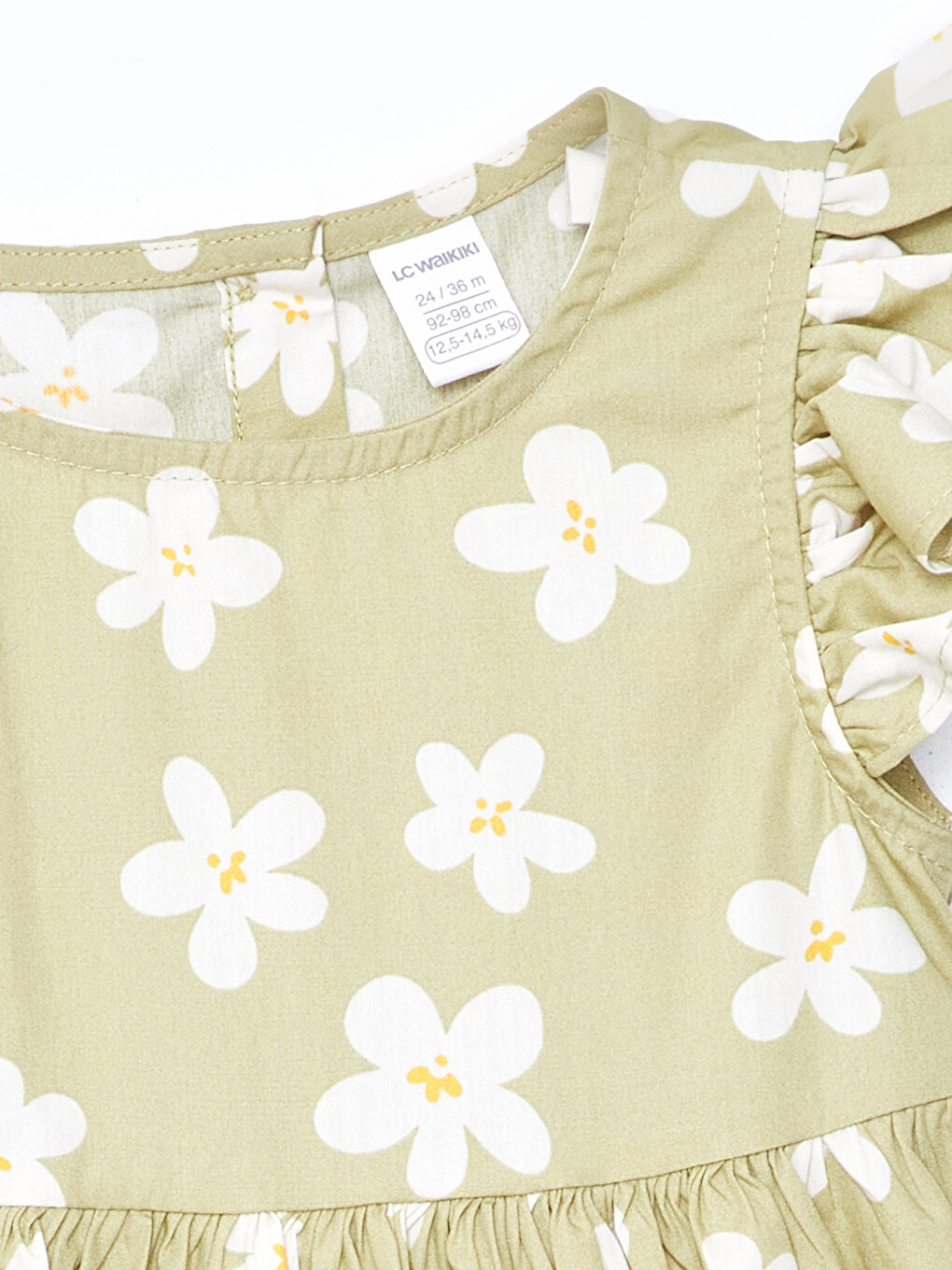 Crew Neck Floral Baby Girls' Dress-1