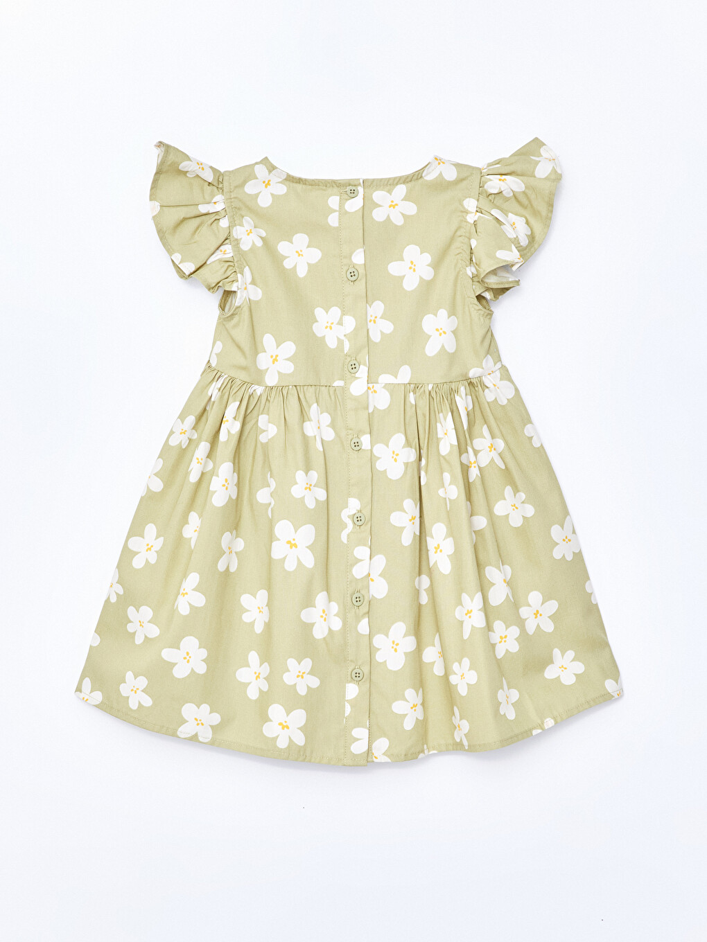 Crew Neck Floral Baby Girls' Dress-2