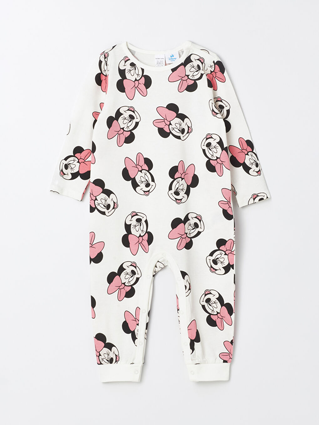 Crew Neck Long Sleeve Minnie Mouse Printed Baby Girls' Jumpsuit 2 Pack -S4AN40Z1-LRA