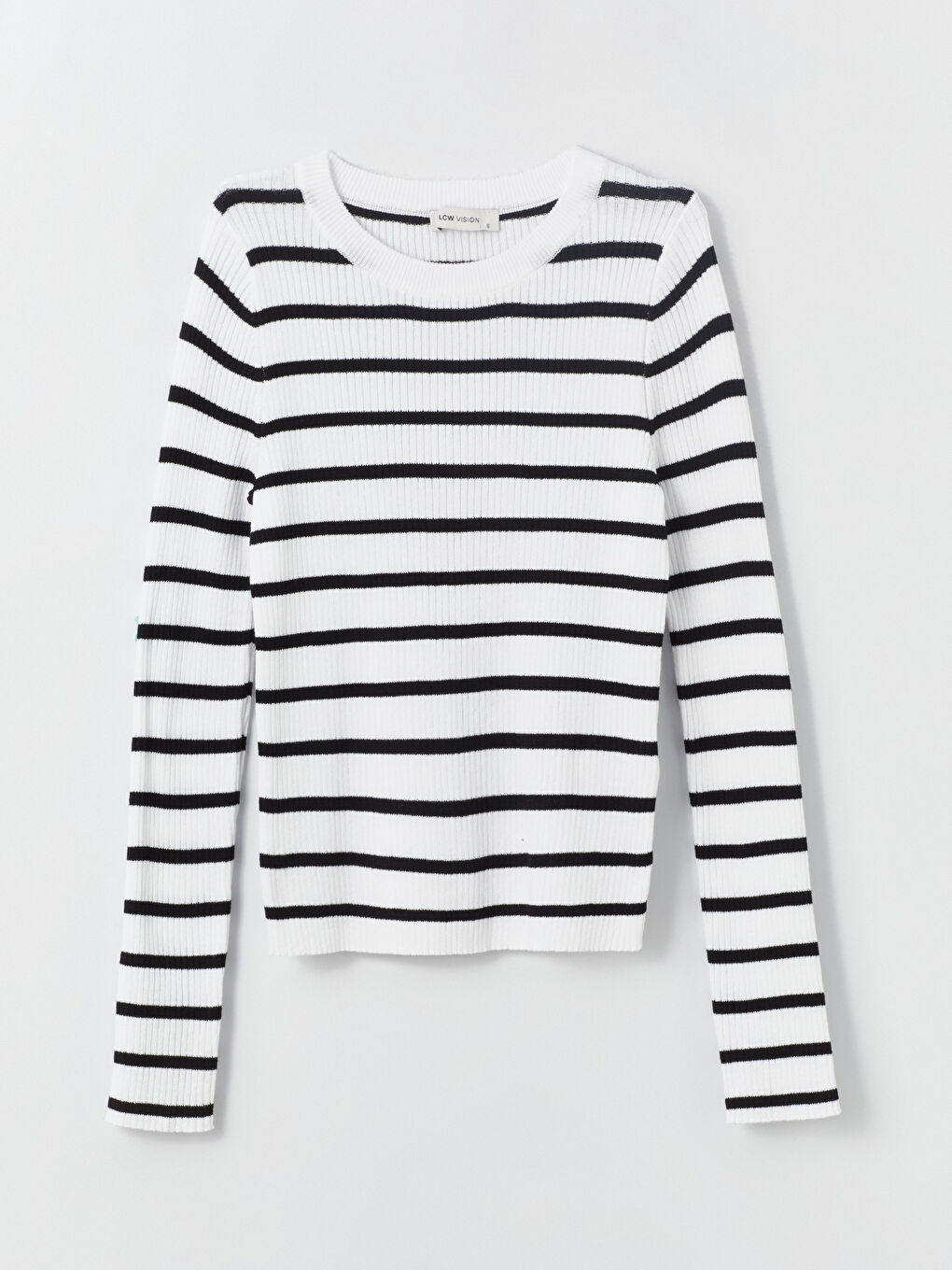 LC Waikiki Crew Neck Striped Long Sleeve Women's Knitwear Sweater -S4AN52Z8-R9J
