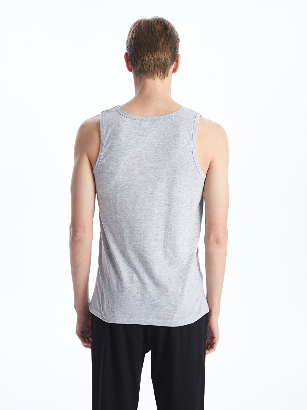 U Neck Jersey Men's Vest 2 Pack -S4AN74Z8-LAL