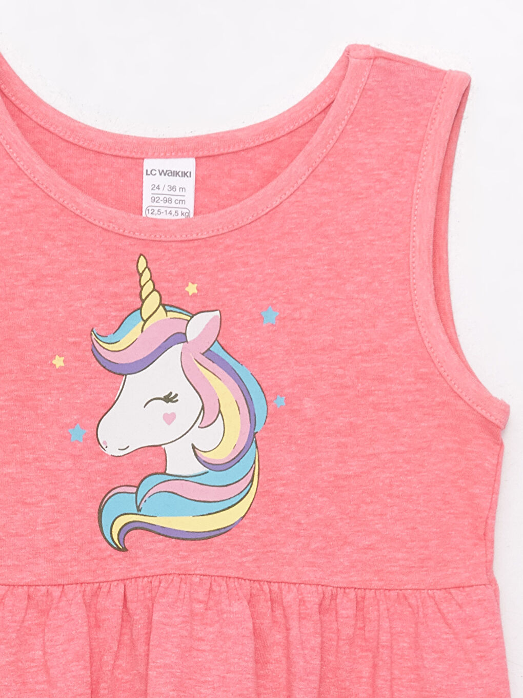 Crew Neck Sleeveless Printed Baby Girls' Dress-2