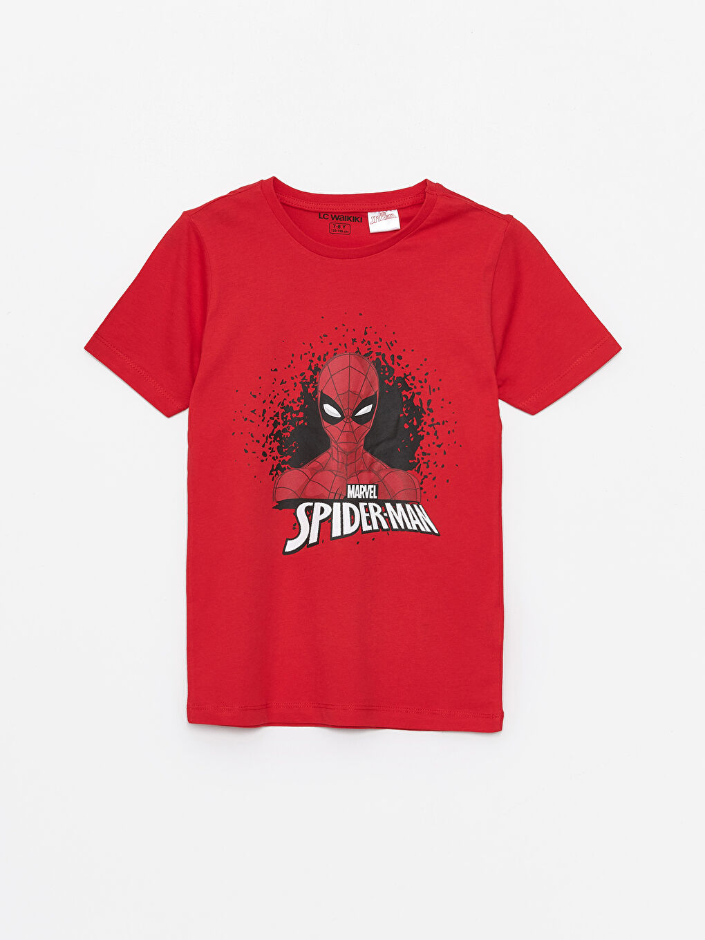 Crew Neck Spider-Man Printed Short Sleeve Boy's Short Pajamas Set -S4AO52Z4-HNK