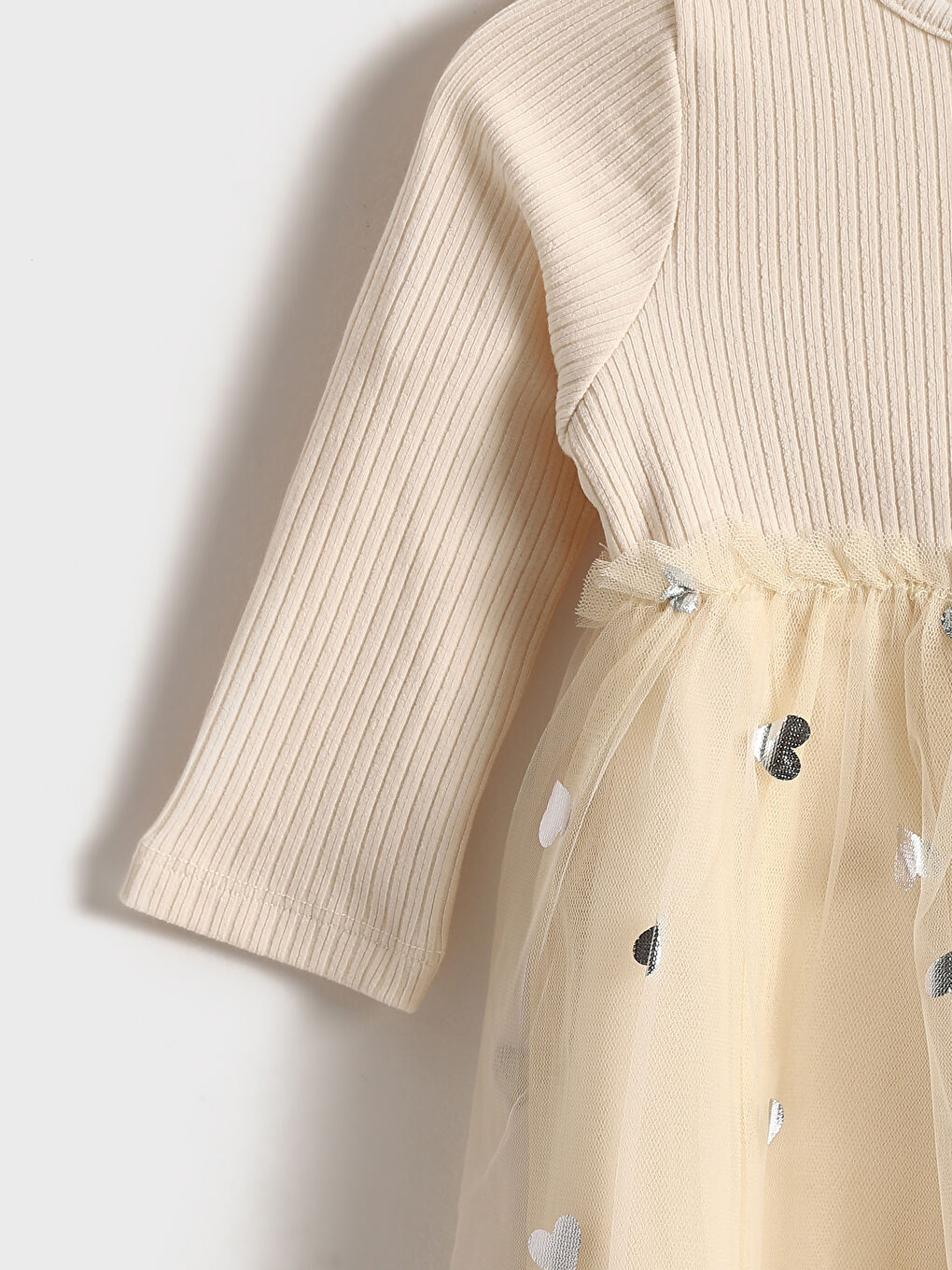 Crew Neck Long Sleeve Baby Girl Dress -S4AO59Z1-FF7