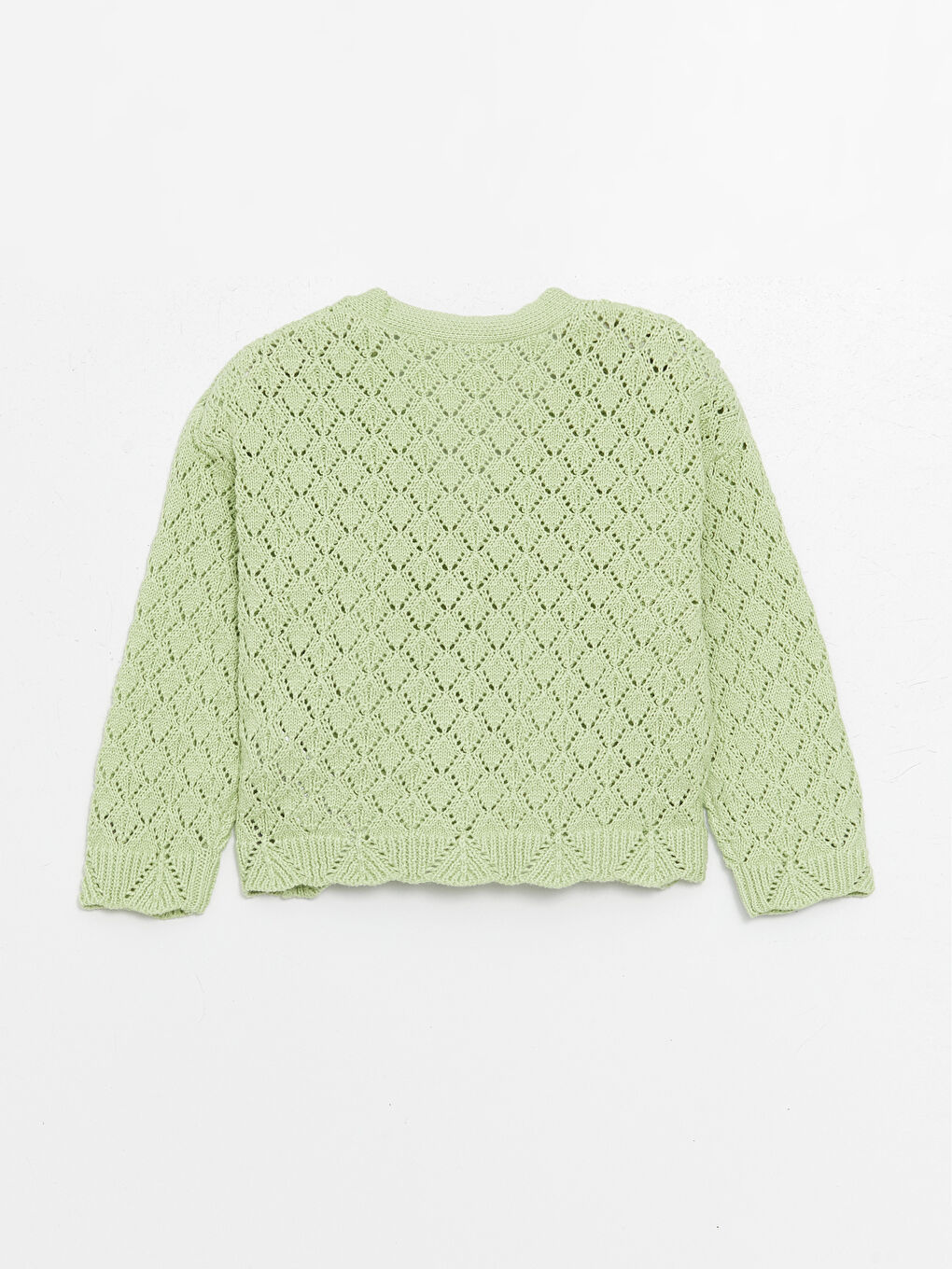 Кардиган для малышек девочек с V-образным вырезом из трикотажа-1