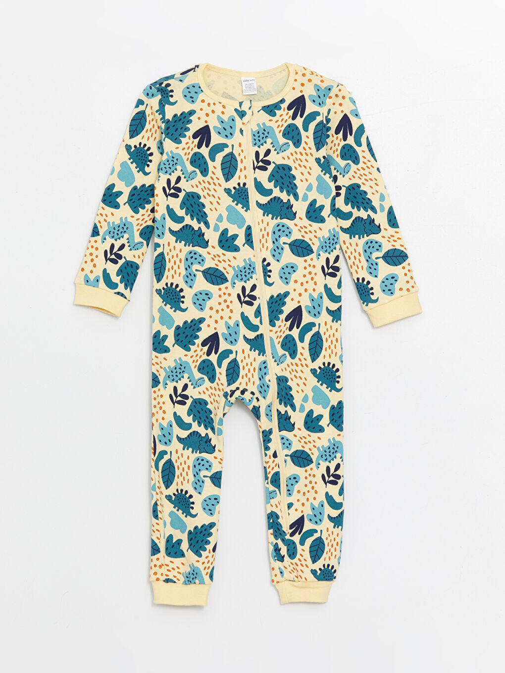 Sarı Bisiklet Yaka Baskılı Erkek Bebek Tulum