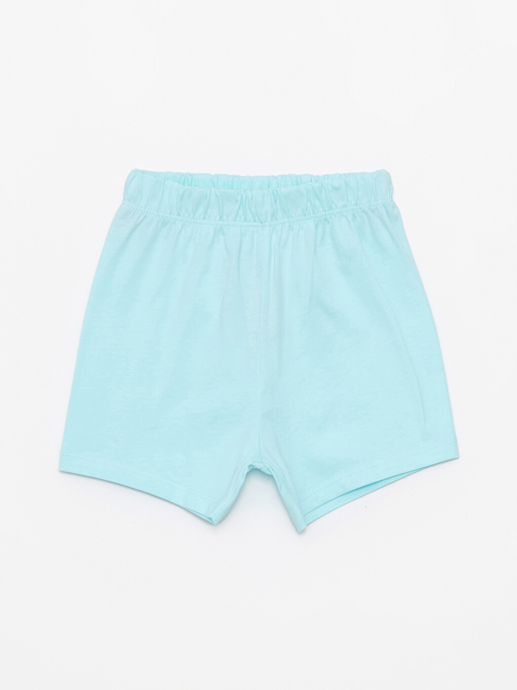 Yeşil Beli Lastikli Basic Kız Bebek Şortlu Pijama Alt