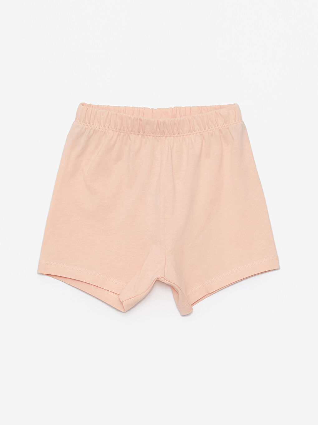 Pembe Beli Lastikli Basic Kız Bebek Şort 5'li-1