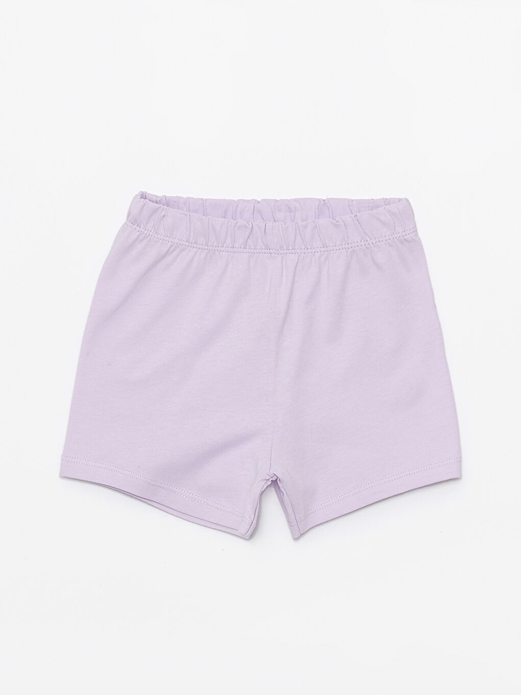 Pembe Beli Lastikli Basic Kız Bebek Şort 5'li-3
