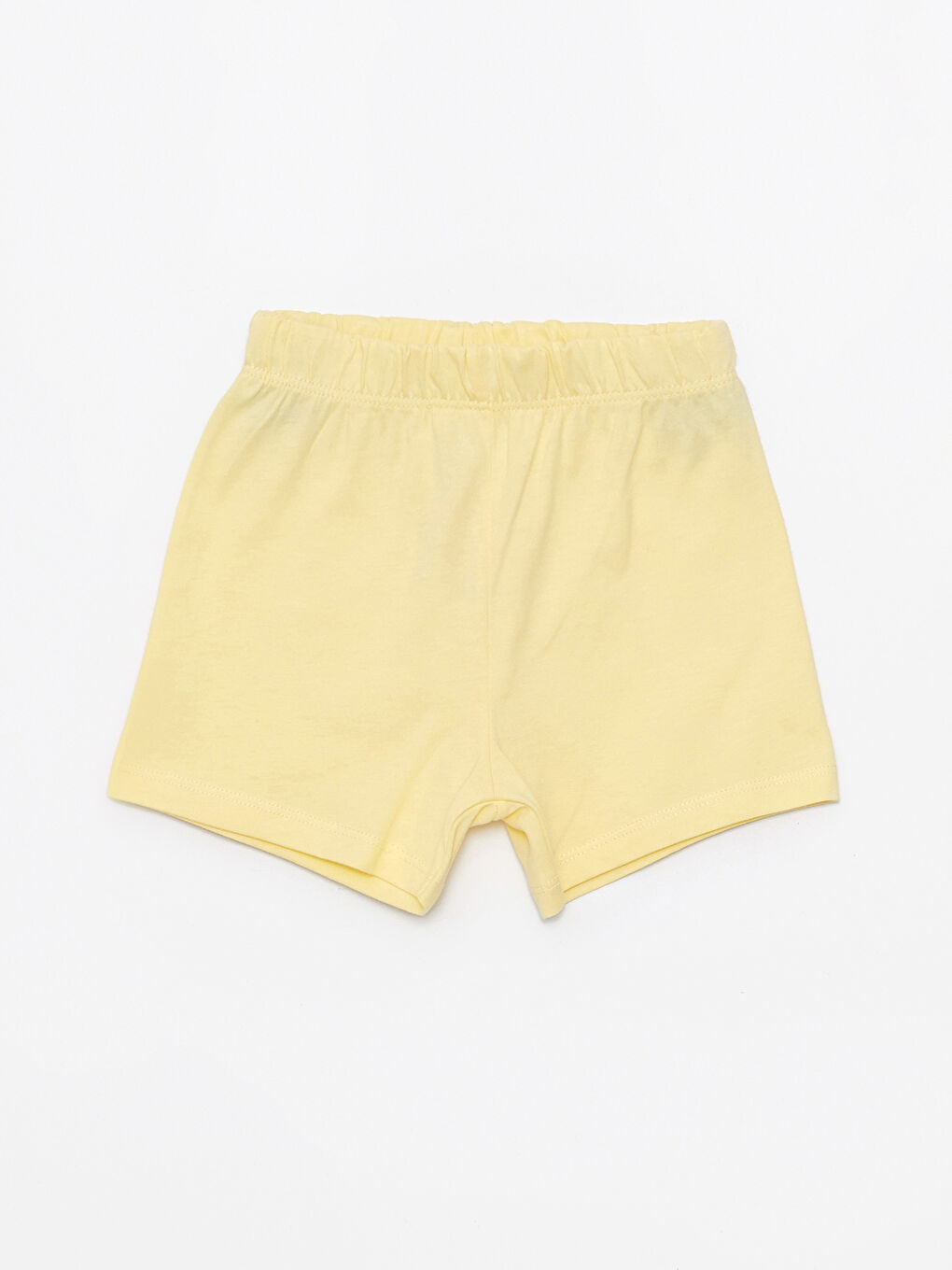 Pembe Beli Lastikli Basic Kız Bebek Şort 5'li-4