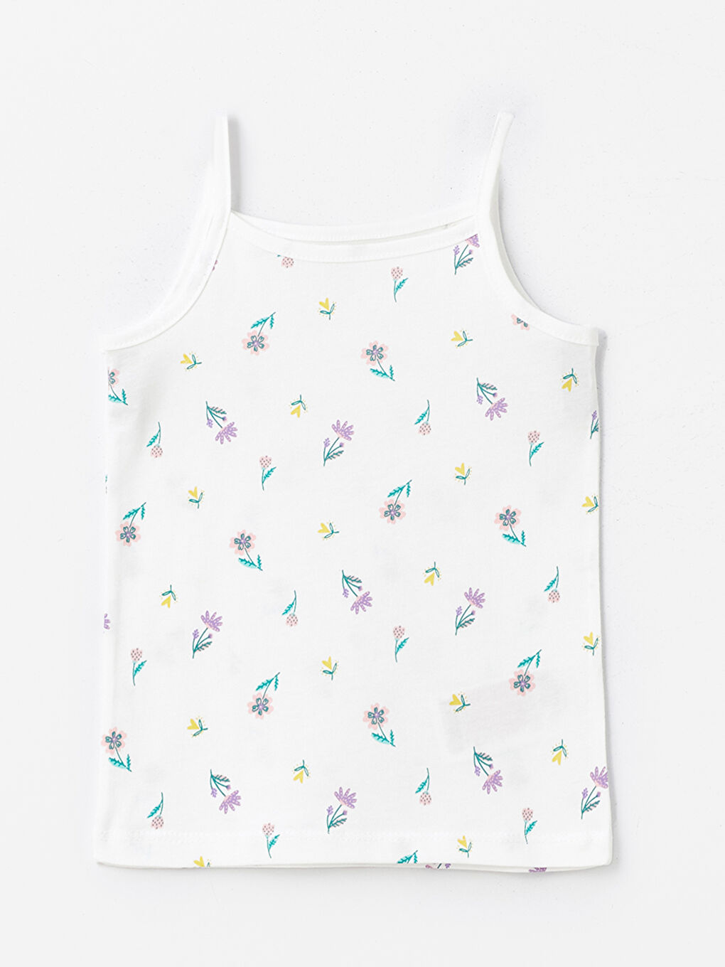 Ekru Askılı Pamuklu Kız Bebek Atlet 2'li-1