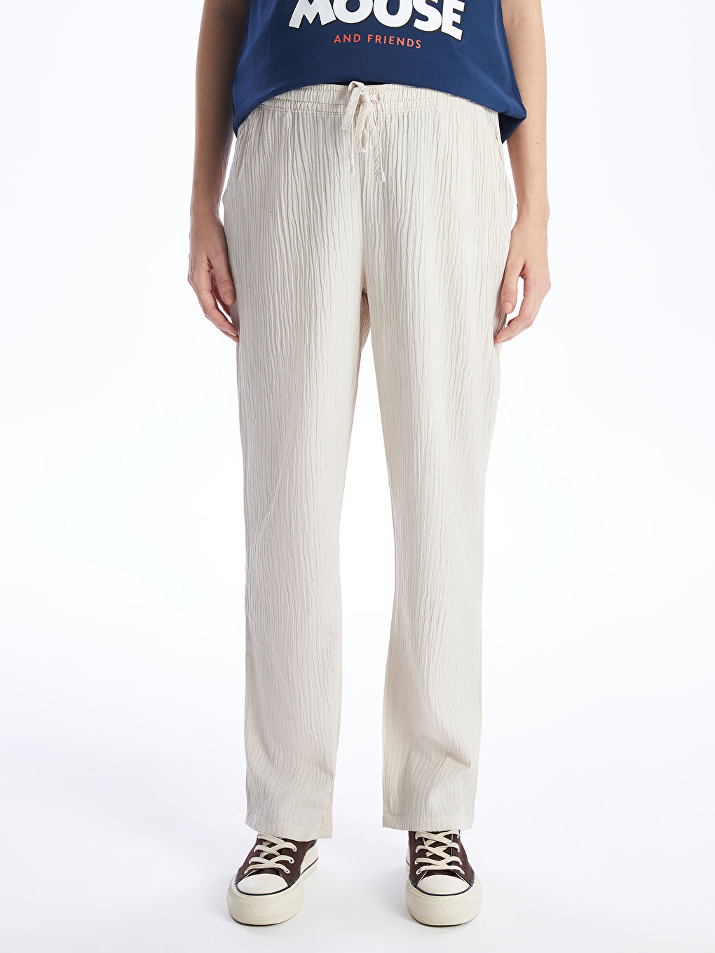 Elasticated Waist Comfortable Fit Maternity Trousers -S4AQ04Z8-R82