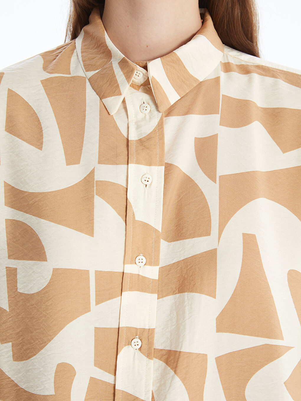 Patterned Women's Shirt Tunic -S4AQ08Z8-LQB