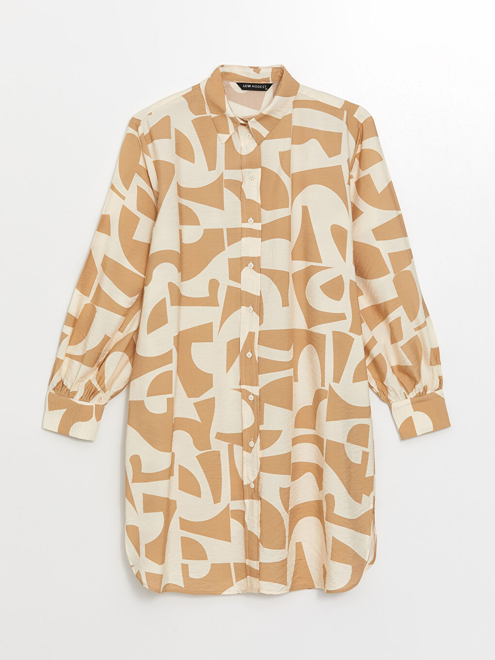 Patterned Women's Shirt Tunic -S4AQ08Z8-LQB